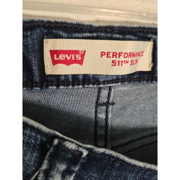 Boys Denim Levis Shorts Performance 511 Slim Size 8 Reg Blue Jean Shorts - Picture 2 of 6